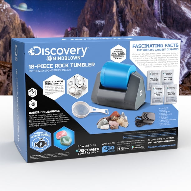 Discovery #MINDBLOWN 18-Piece Rock Tumbler Set with Polishing