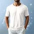 thumbnail image 2 of Lightweight Workout Shirts for Men - Crewneck Running Athletic Quick Dry Cooling T-Shirts Short Sleeve Gym Tops Sizes XS-2XL White, 2 of 9