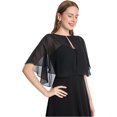 thumbnail image 1 of wonima44 Capelets for Women Soft Chiffon Shawls Wraps Shurg for Evening Wedding Capes Bolero Cover Up, 1 of 1