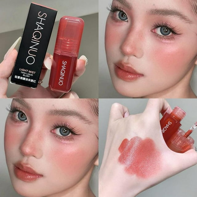 Blusher Liquid Lip and Cheek Dual-use Natural Blush Tint Makeup Easy To Smudge