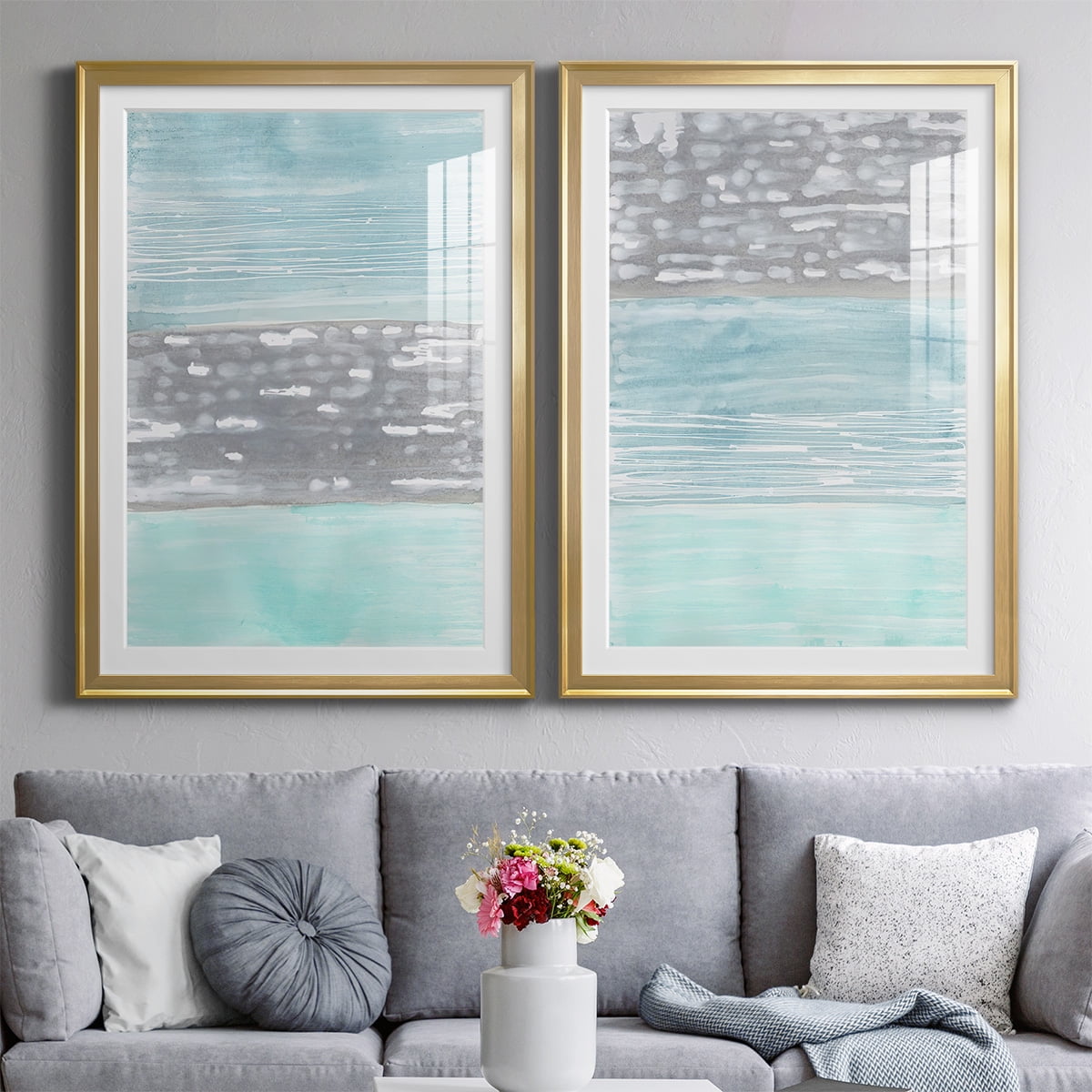 Wexford Home Hydrusphere I Premium Framed Print, 30.5" x 42.5" - Ready to Hang, Gold (Set of 2)