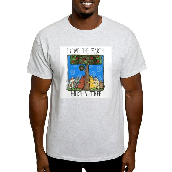 CafePress - Tree Huggers Ash Grey T Shirt - Men's Classic Graphic T-Shirt