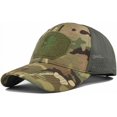thumbnail image 3 of Gorra de béisbol de camuflaje para exteriores para hombre, gorra táctica de camuflaje con visera de Calavera, gorra de Velcro adecuada para caza, Camping, senderismo, sombreros, 3 of 4