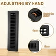 thumbnail image 4 of 2x12 Inch Floor Vent Covers, Floor Registers Metal Walkable Air Vent Covers Easy Adjustable Air Supply Lever, Black 6 Pcs, 4 of 7