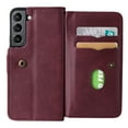 thumbnail image 2 of SaniMore Versatile Case for Samsung Galaxy S23 Plus 6.6" 2023, Durable PU Leather Case Card Slots Flip Kickstand Magnetic Closure Anti-drop Shockproof Full Protective Wallet Business Case, Winered, 2 of 9