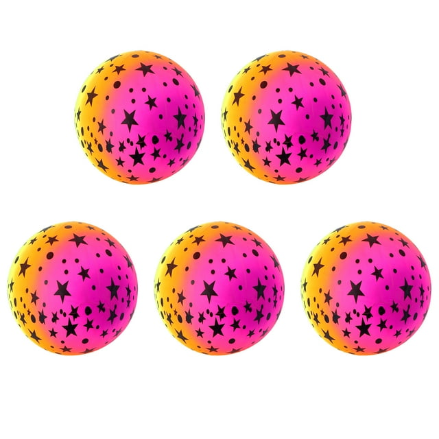 OFFIGAM 5 Pcs Balles Rondes Multicolores 22x22x22cm Équipement de Jeu Extérieur en PVC pour Enfants d'Âge Préscolaire