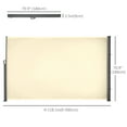 thumbnail image 3 of Outsunny 118" x 71" Retractable Side Awning Folding Privacy Screen Cream, 3 of 10