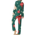 thumbnail image 4 of Xihbxyly Christmas Pajamas for Women, Women's Christmas Printed Pajama Set for Daily Home Wear Two-Piece Pajama Set with Pocket, 4 of 6