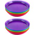 thumbnail image 1 of Cuddly Hippo Kids Plastic Dinnerware Set of 12 Multi Color Plates - Reusable, BPA-Free, Dishwasher Safe and Microwaveable, 1 of 7