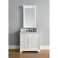 thumbnail image 6 of James Martin Furniture 238-104-V36-CWH-3EJP 36 in. Savannah Cottage White Single Bathroom Vanity Cabinet with 3 cm Eternal Jasmine Pearl Quartz Top & Sink, 6 of 6