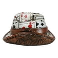 thumbnail image 3 of Rustic Country Western Casino Poker Cards Faux Leather Cowboy Hat Money Bank, 3 of 9