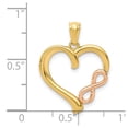 thumbnail image 4 of 14K Two-Tone Gold Charm Pendant Themed Open Back 22 mm 17.2, 4 of 4