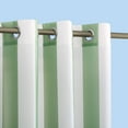 thumbnail image 2 of Sun Zero Valencia Cabana Stripe Indoor/Outdoor Uv Protectant Room Darkening Grommet Curtain Panel, 54"X108", Spa Green, 54"X108", Spa Green, 2 of 8