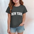 thumbnail image 2 of Kogui Shirts for Girls Trendy Summer Girl's Cartoon Print T Shirts Short Sleeve Graphic Tees Summer Tops Size 7-8 (Dark Gray,7-8 Years), 2 of 4