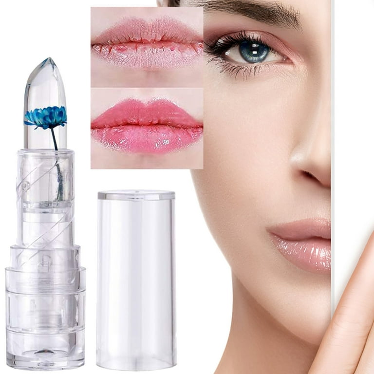 ZHAGHMIN Thick Lip Gloss Flower Moisturizing Lipstick Moisturizing Lipstick  Jelly Flower Lipstick Lip Balm Hydrating Moisturizing Hydrating Dry Natural  Pigment for Lip Gloss Color Changing Lip Balm 