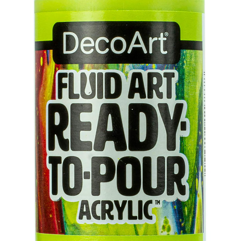 Deco Art DecoArt FluidArt Ready-To-Pour Acrylic Paint 8oz-Chartreuse