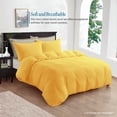 thumbnail image 2 of Gold Queen ( 90" x 90" ) Size 100% Cotton Duvet Cover, 800 Thread Count, Stripe Pattern, 1-Piece Comforter Cover with Zipper Closure – Hotel Quality, All-Season, 2 of 5