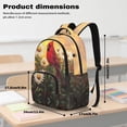 thumbnail image 5 of SCRAWLGOD Cardinal Daisy Sunset Print 17 Inch 600D Backpack, Multi-Pocket Kids Bookbag, Schoolbag for Middle School Travel Camping Vacation, Large Capacity Daypack, 5 of 6