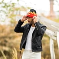 thumbnail image 7 of Chester Side Flame men's Black & Red Beanie, 7 of 7