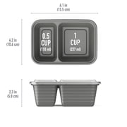 Bentgo Compartment Snack Containers Plastic 4.2 × 6.1 × 2.3 inches Silver
