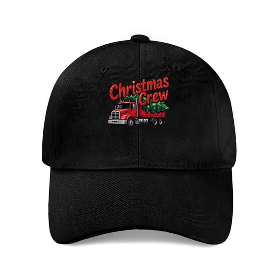 LNFAUEAPRINT Christmas Crew Red Truck Baseball Cap, Cotton Twill Dad Hat