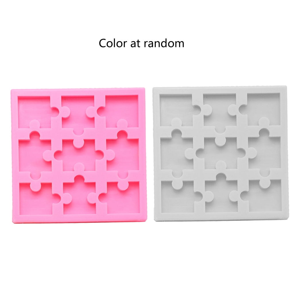 Non-stick Heat Resist HINMAY Puzzle Piece Mold Puzzle Crayons Maker Set of 2 
