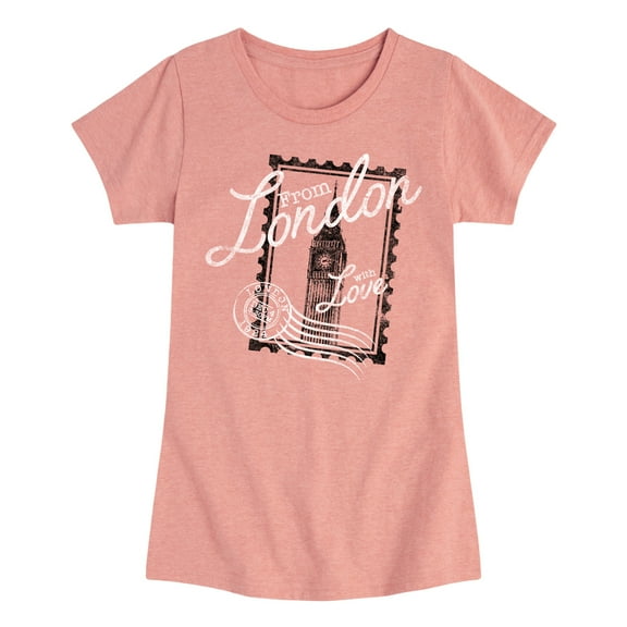 Instant Message - From London with Love - Girls Fitted Short Sleeve Graphic T-shirt