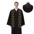 thumbnail image 4 of Fuzoiu Gold Dragonfly Mandala Print Graduation Sash,Graduation Stole,Unisex Adult Graduation Stole Shawl 91" Long,for Academic Commencements Shawl-Flattened, 4 of 7
