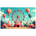 thumbnail image 3 of Carnival Ferris Wheel Festive Colorful Amusement Background Banner Playground Photography Props Party Supplies Celebrations Outdoor Event, 3 of 8