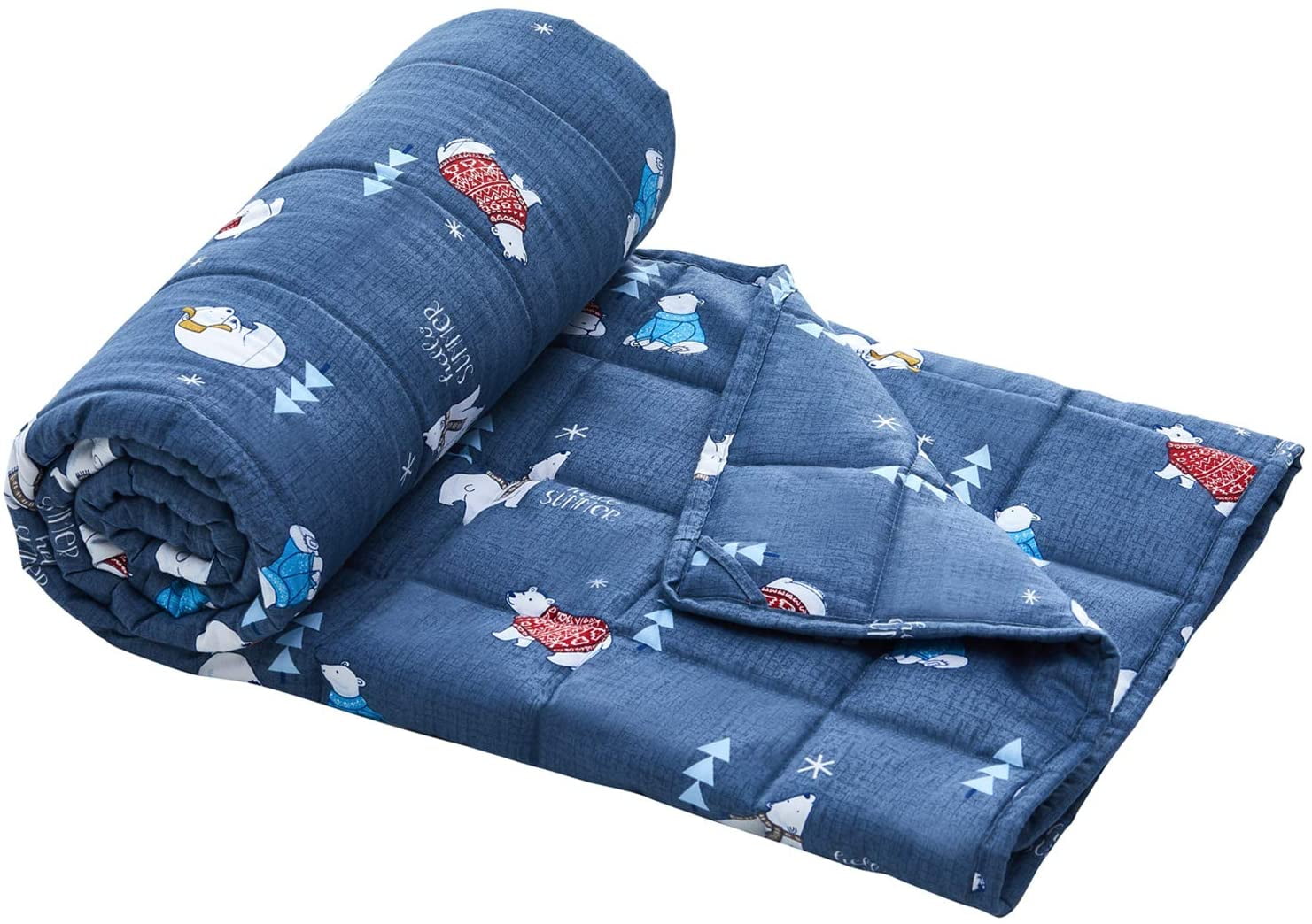 KCSD Weighted Blanket for Kids 7lbs, Toddler Weighted Blanket 100%
