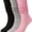 3 Pcs-Black Grey Pink, variant on 3 Pairs Slouch Socks for Women Size 9-11 Soft Extra Long Scrunch Knee High Boot Socks,Black Brown Gray