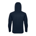 thumbnail image 4 of RUTAYY Men's Hoodie Long Sleeve Integrated Neck Gaiter Solid Color Pullover Sweatshirt Navy, 4 of 5