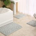 thumbnail image 2 of Shitouwen alfombrilla de suelo antideslizante y absorbente para bañera de baño con relieve de adoquín, 2 of 4