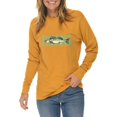 thumbnail image 3 of Oversized Vintage Fishing Vibes Graphic Long Sleeve Crewneck Tee - Mustard XL, 3 of 4