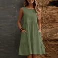 thumbnail image 4 of Kukoosong Women's Sleeveless Tank Dress with Pockets, Round Neck Midi Casual A-Line Flowy Summer Dress for Everyday Wear, Beach Vacation Loose Fit Dress, 4 of 6