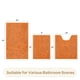 thumbnail image 5 of Alfombras de baño HOMEIDEAS, 3 piezas, ultrasuaves y antideslizantes (naranja), 5 of 7