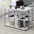 thumbnail image 4 of Designs2Go Table Console Sans Outils avec Étagères en Finition Bois Marbre Blanc, 4 of 8