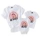 thumbnail image 1 of Gibobby Blusas Elegantes Ropa Camiseta de bebé Trajes familiares cortos Niñas y camisa a juego de verano Mamá Casual Rainbow T Me Blusa Tops Manga de niños para niñas pequeñas （Blanco， 3-4 Años), 1 of 5