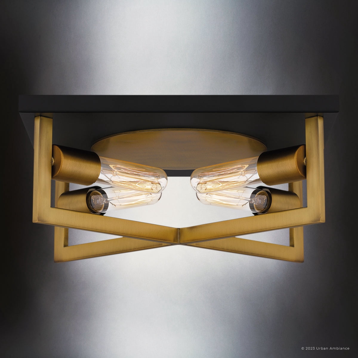 Luxury Modern Ceiling Light, Aged Brass, UQL4580