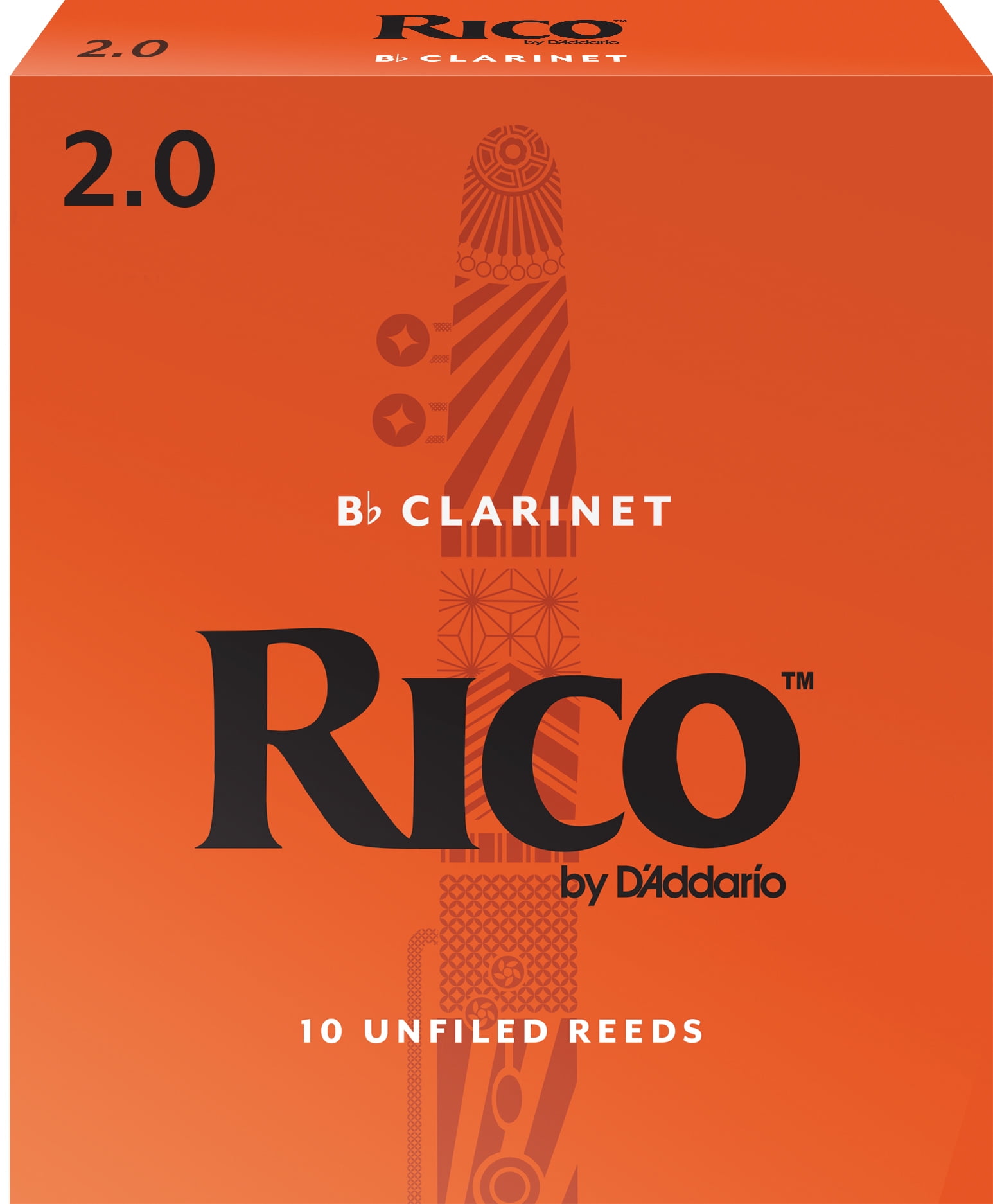 Rico Plasticover Bb Clarinet Reeds Strength 2.5 5-pack 