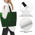 thumbnail image 3 of Balery Green Sparkling Bolsa Tote Estilo Estético con Cremalleras, Bolsa de Hombro, Bolsa de Compras Grande y Plegable, 3 of 8