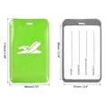 thumbnail image 2 of Uxcell Luggage Tag PVC Holders Baggage Label Identifier with Straps Green 4 Pack, 2 of 6