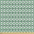 thumbnail image 2 of Vintage Fabric by the Yard Upholstery, Monochromatic Rhythmic Composition Circles in Retro Style on Plain Backdrop, Decorative Fabric for DIY and Home Accents, White Forest Green by Ambesonne, 2 of 5