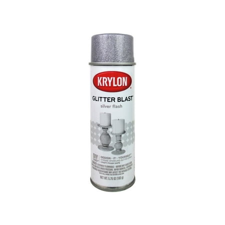 Krylon Glitter Blast Paint 5.75oz Silver Flash