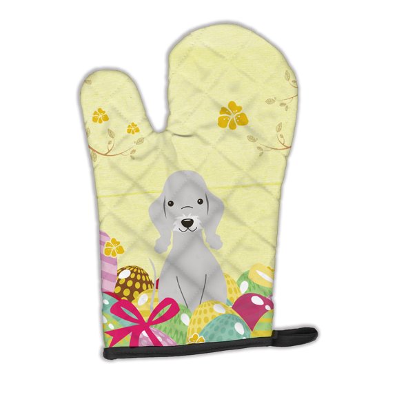 Carolines Treasures BB6090OVMT Easter Eggs Bedlington Terrier Blue Oven Mitt Large multicolor