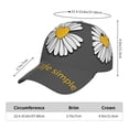 thumbnail image 3 of Baseball Cap, Keep Life Simple Daisy Flower Trucker Hats Women Dad Hat for Workouts - Baseball hat Adjustable Size, 3 of 7