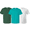 white/athleticteal/athleticdarkgreen, variant on Originals SuperSoft Men's Crewneck Short Sleeve Tee, 3-Pack, Sizes S-3XL