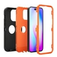 thumbnail image 7 of NIFFPD iPhone 14 Pro Case with Screen Protector （Anti Spy Privacy） + Camera Lens Protector, Heavy Duty Hard Shockproof Phone Case for iPhone 14 Pro 6.1" Black+Orange, 7 of 7