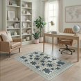 thumbnail image 2 of ODIKA Turtle Boho Ocean Nautical Border Motif Scattered Symmetrical Animals Flowing for Home Office, Gaming Room, Under Desk, Non-Slip Chair-Friendly, 2 of 7