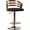 White, variant on Pawverly Modern Swivel Bar Stool with Adjustable Height, Faux Leather Counter Height Bar Chair with Bentwood Walnut Seat and Chrome Base for Kitchen Island or Bar, White
